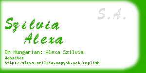 szilvia alexa business card